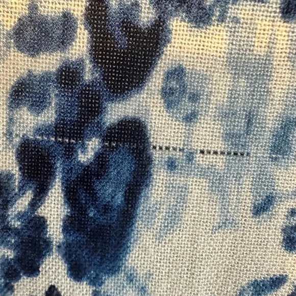 Chicos open front, blue marbled lightweight (viscose )cardigan. Size S/M - Picture 7 of 9